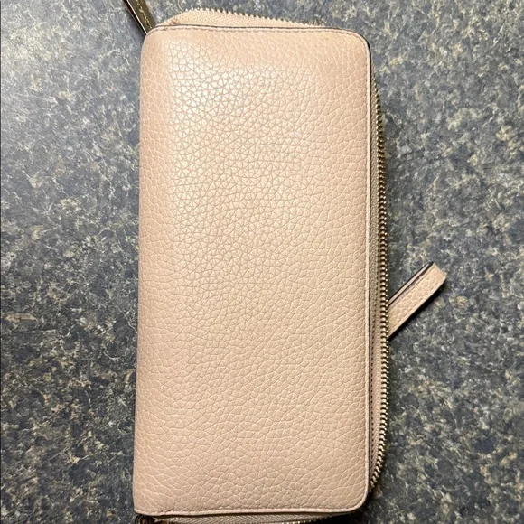 Michael Kors Pebbled Leather Wallet in Taupe - Picture 9 of 13